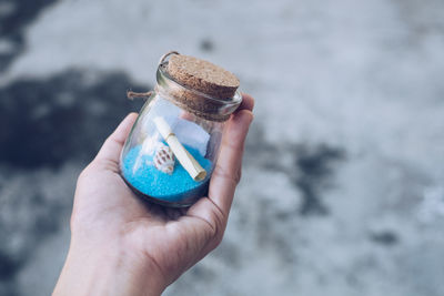 Close-up of person holding ice cream