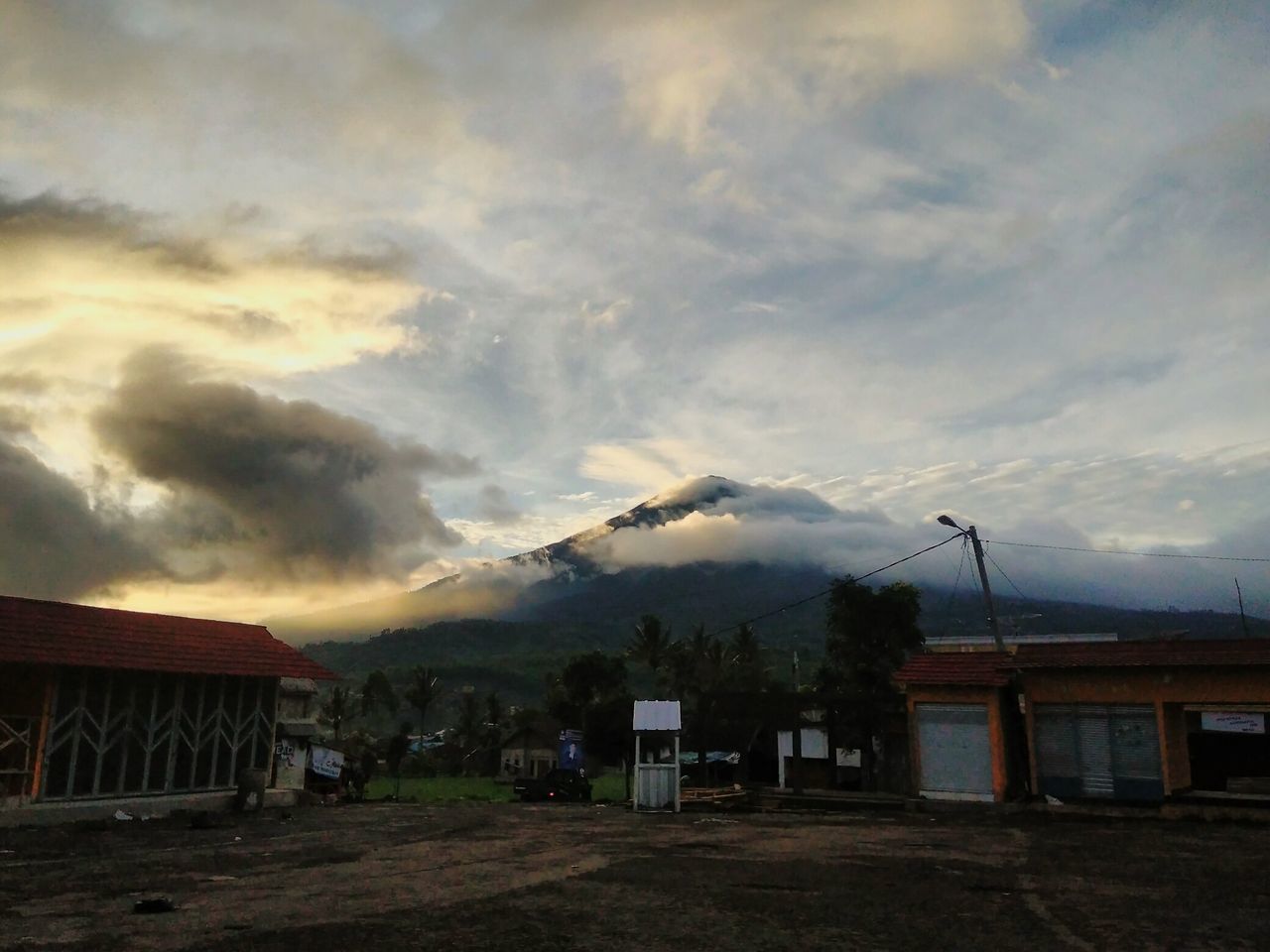 HOUSES AGAINST SKY