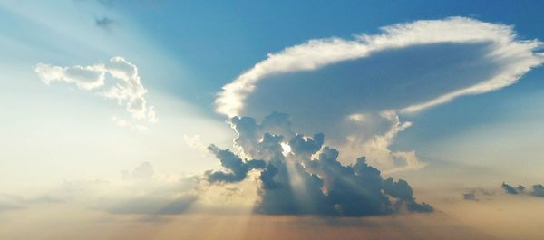 Low angle view of cloudy sky