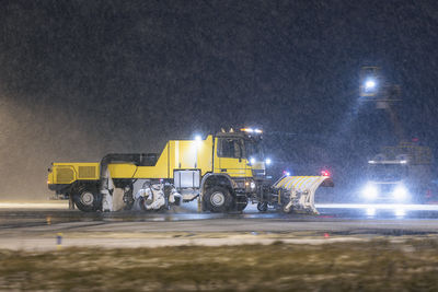 Cars on road at night
