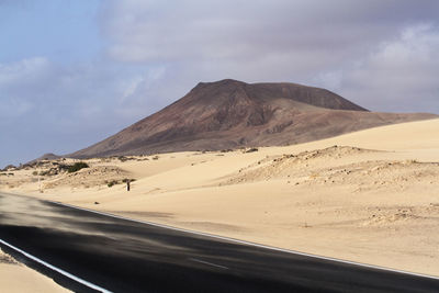 Scenic view of desert against sky