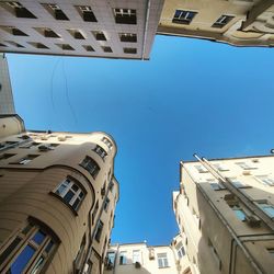 Low angle view of buildings in city