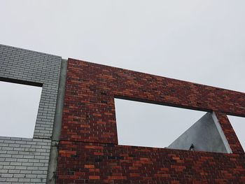 Low angle view of building against clear sky