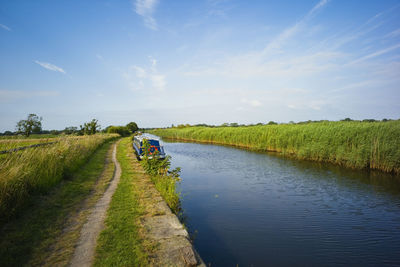 Scenic view of land against sky