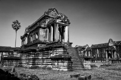 Old temple against clear sky