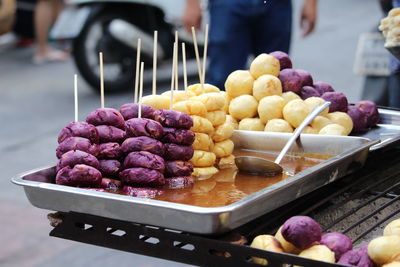 Close-up of fruits on table