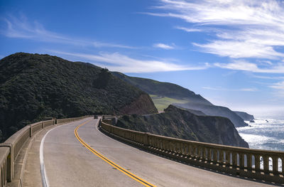 Road by sea against sky