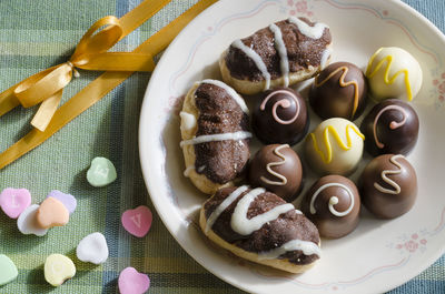 Close-up of food served in plate