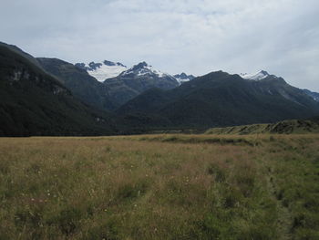 Scenic view of landscape and mountains