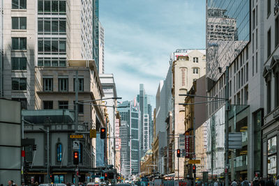 Low angle view of buildings against sky