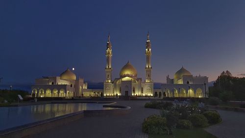 White mosque at night