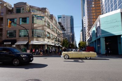 City street against clear sky