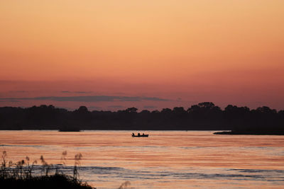 Sunset at the okavango river