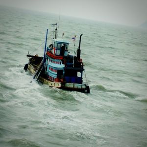 Boats in sea