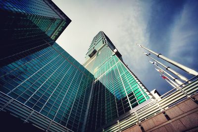 Low angle view of modern office building