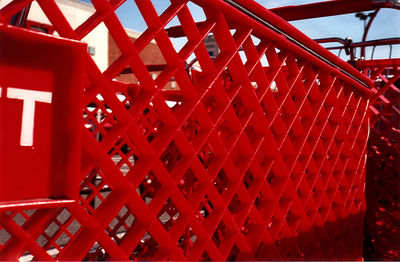 Close-up view of red pattern