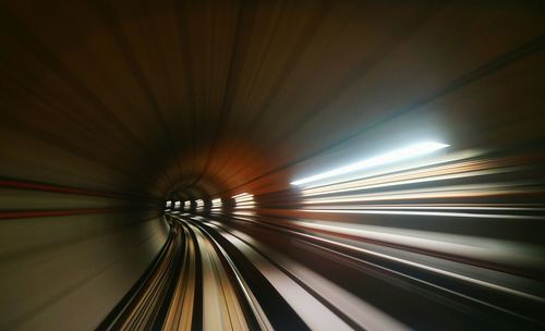 Blurred motion of tunnel