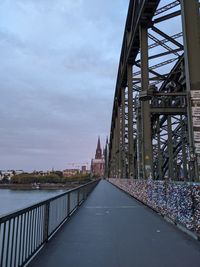 View of bridge against sky in city