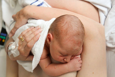 Close-up of baby hands