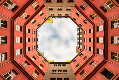 Low angle view of buildings against sky