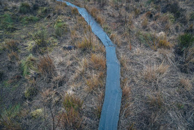 High angle view of land