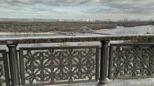 Bridge over river against sky