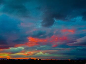 Scenic view of landscape against cloudy sky