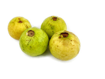 Close-up of apple against white background