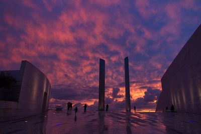 Scenic view of dramatic sky at sunset