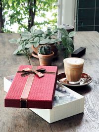 Close-up of potted plant on table
