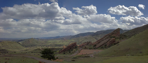 Panoramic view of landscape against sky