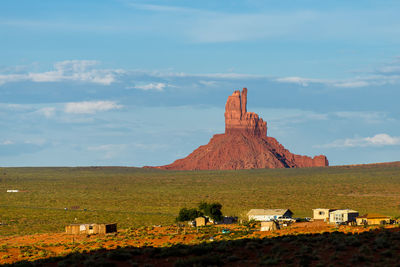 Scenic view of mountain against sky