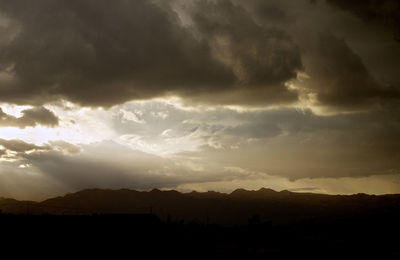 Scenic view of landscape against cloudy sky