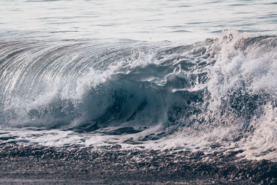 Waves splashing in sea