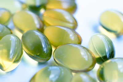 Close-up of pills on table