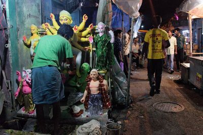 Last preparation for durga puja in india