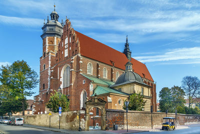 Exterior of building against sky in city