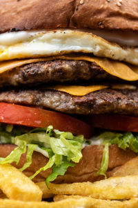 Close-up of burger