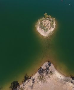 High angle view of sea shore