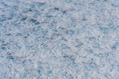 Macro shot of ice on glass window