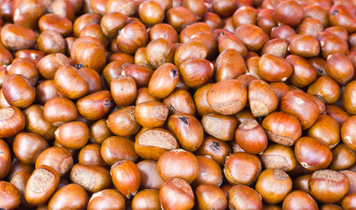 Full frame shot of onions for sale at market