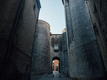 Low angle view of historic building against sky