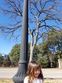 Portrait of girl in park