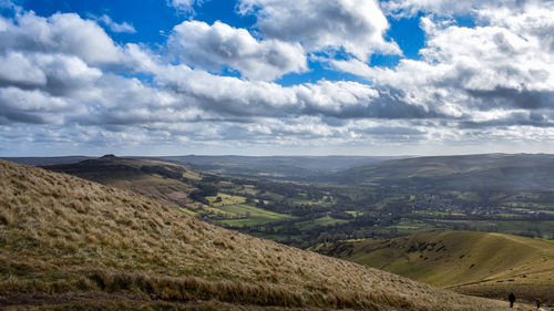 High angle view of landscape against sky