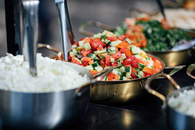 Close-up of food on table