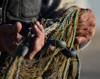 Close-up of man working