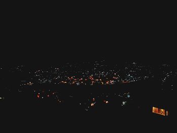 Aerial view of sky at night