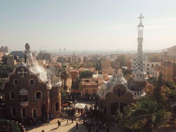 Aerial view of buildings in city