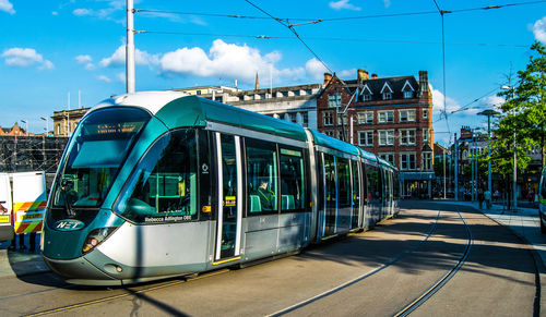 Tram in the city