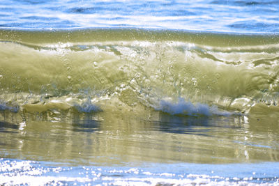 Waves splashing in sea